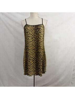 Leopard print Jaclyn Smith chemise gown size small vintage 1990s